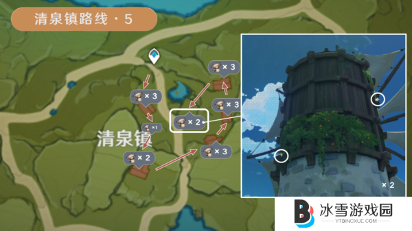 原神慕风蘑菇分布图采集路线16